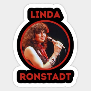 linda ronstadt ll red Sticker